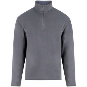 PRO RTX Mens Quarter Zip Fleece Jacket / Solid Grey